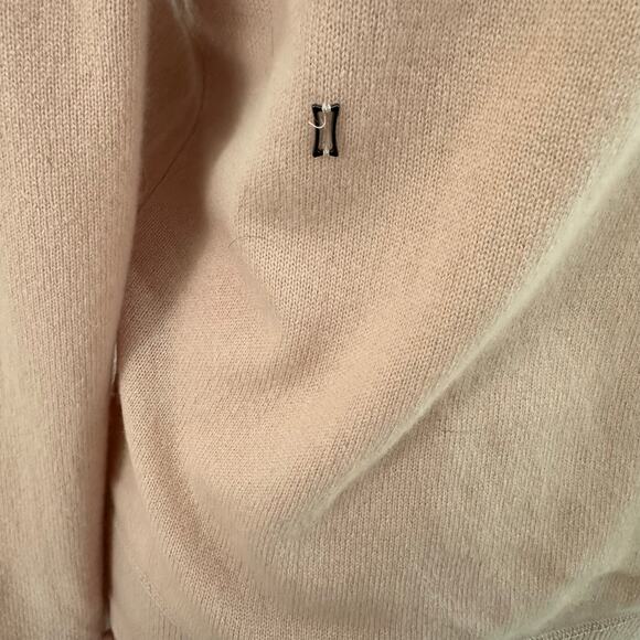 Kit and Ace Womens Light Pink Cashmere Knitted Hoodie Sweater Front Pocket M - Picture 3 of 8